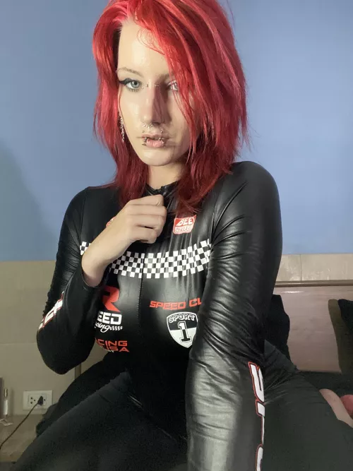 A shiny leather skirt will drive you crazy by hellinnlove