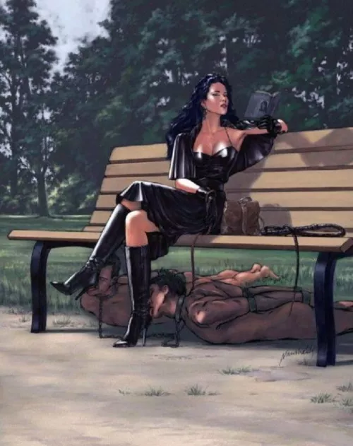 It's relaxing.. taking pets for a walk in the park by CoconutOk1032