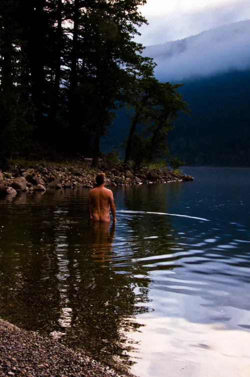 morning on the lake, a nice quiet time to get out for a dip.  by littlePeter6969