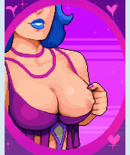 Selfie (OC from our upcoming cyberpunk porn game, Hardcoded :0 :D) by HardcodedtheGame