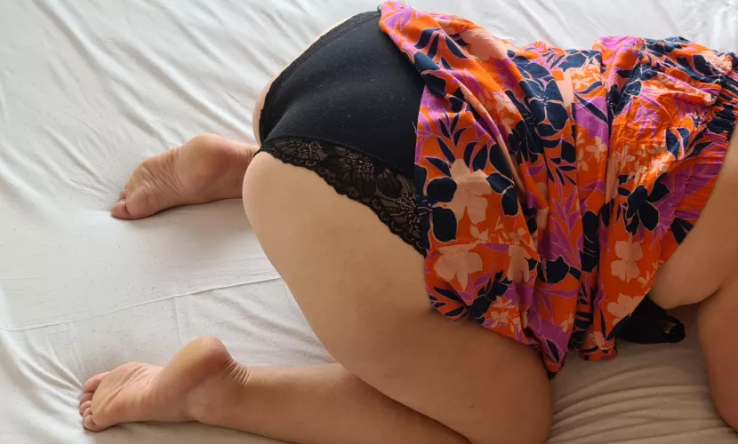 The perfect position to slide them aside. by beautifulandbusty