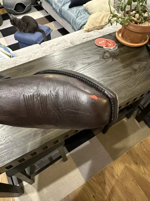 Any ideas as to how to get rid of this blemish? Just conditioned and polished them to no avail by xVIRIDISx