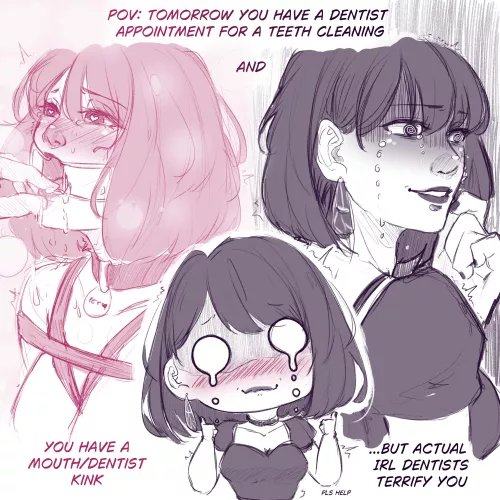 I'm not even sure how I feel about dentists anymore - Sketchy Art by me by Yume_Dreamfields