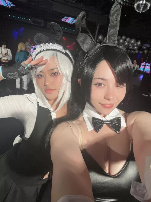 My friend and I as bunny Jett and Sage by not_sugashi