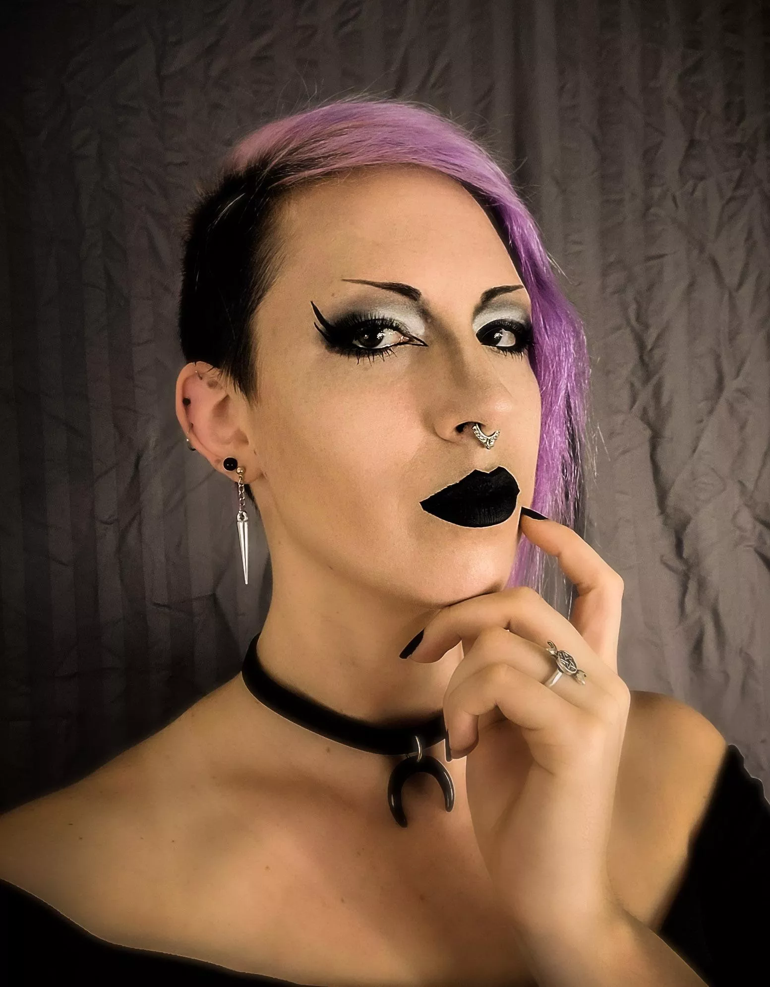 Purple haired goth girl! posted by angelagodless