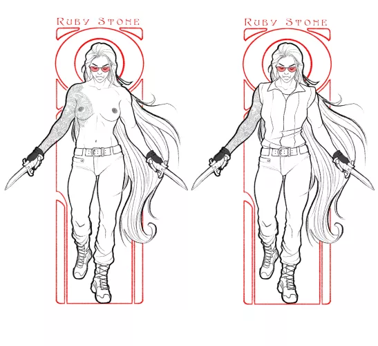 Ruby with the Knives. By me. by Leadjockey