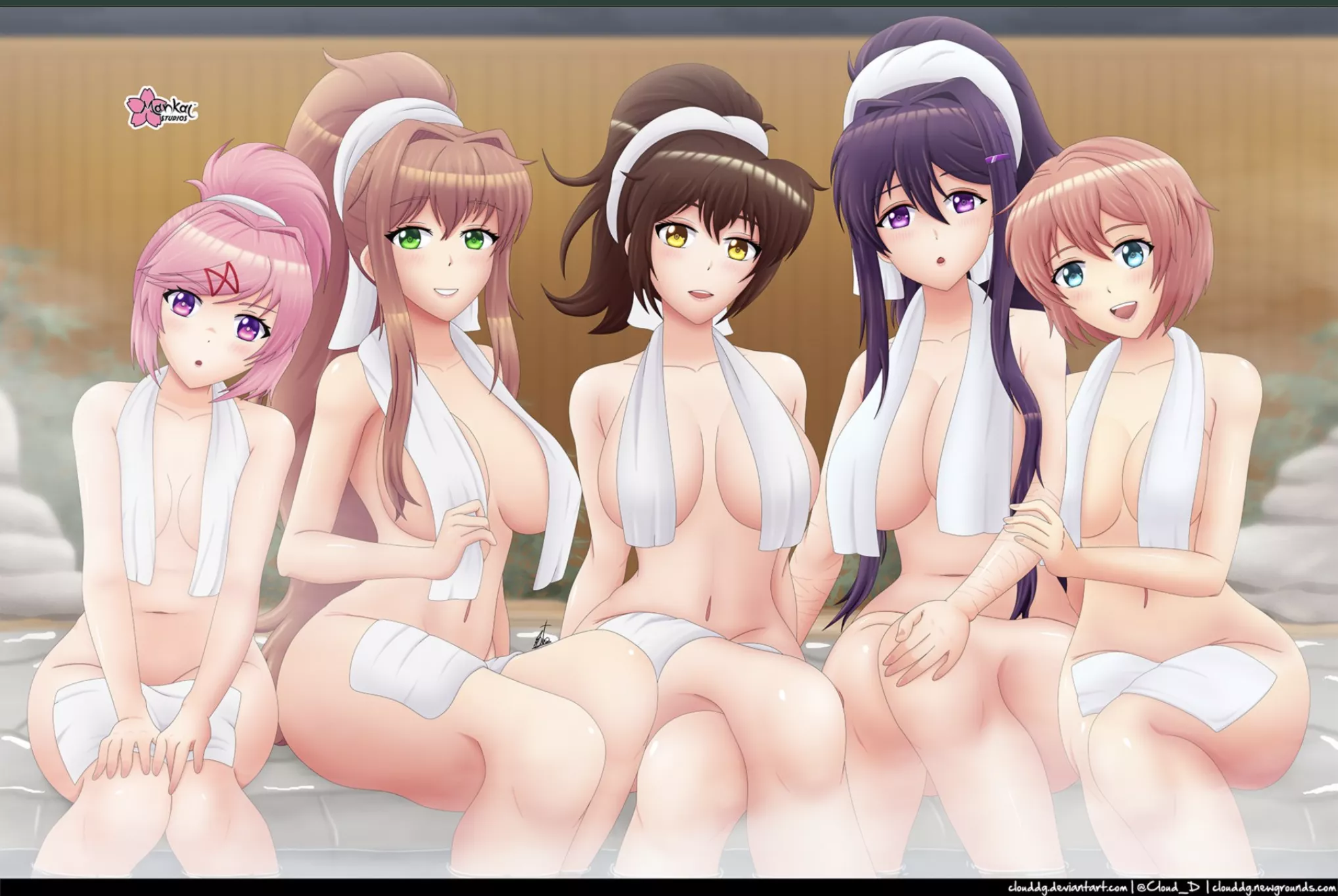 The Dokis go to a hot spring (Artist:Cloud_D) posted by TheWrestlingGod_2004