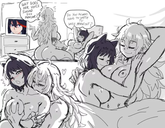 Yang and Blake ft Ryuko (lewdamone) by Omnidragon1