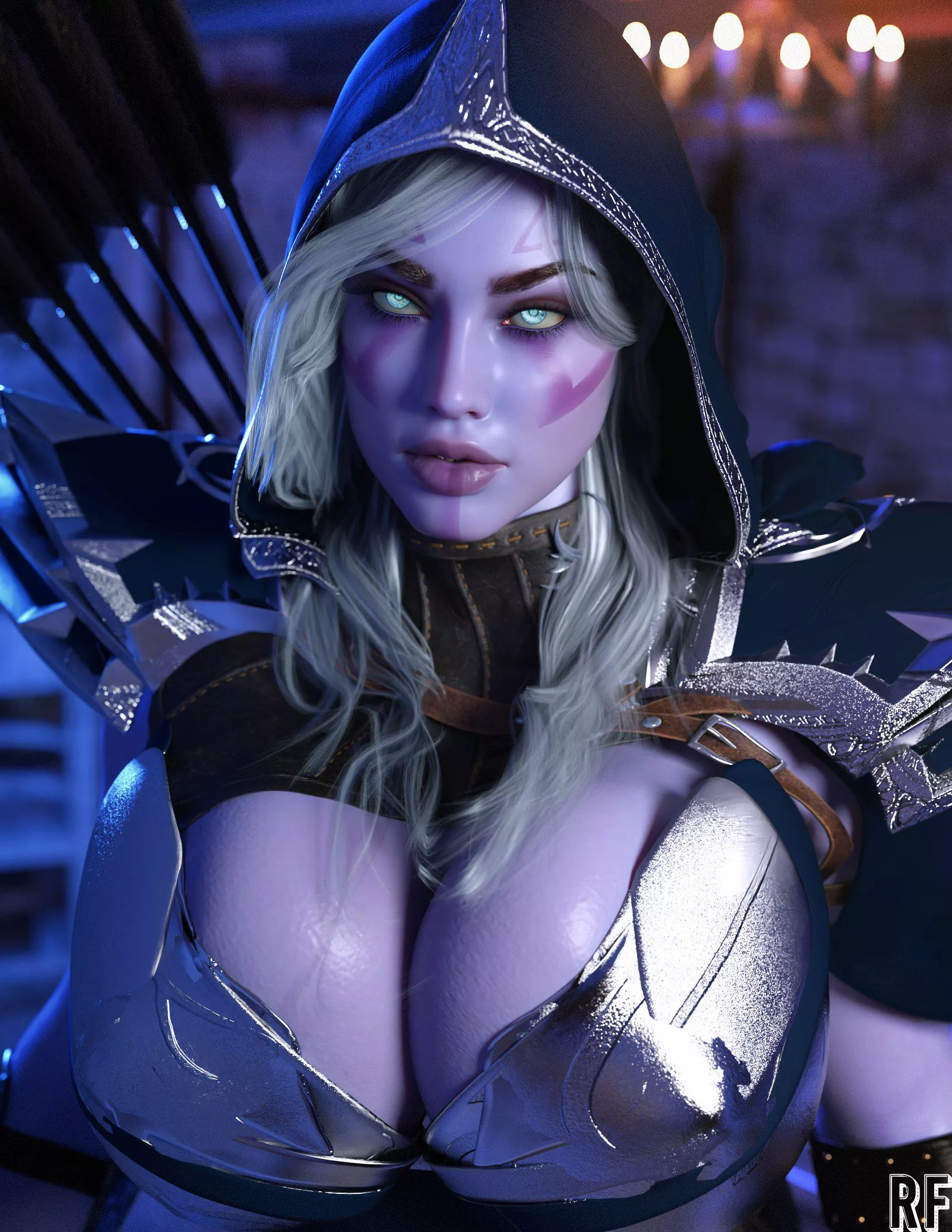 Drow Ranger (Rude Frog 3D)  posted by Cortxna