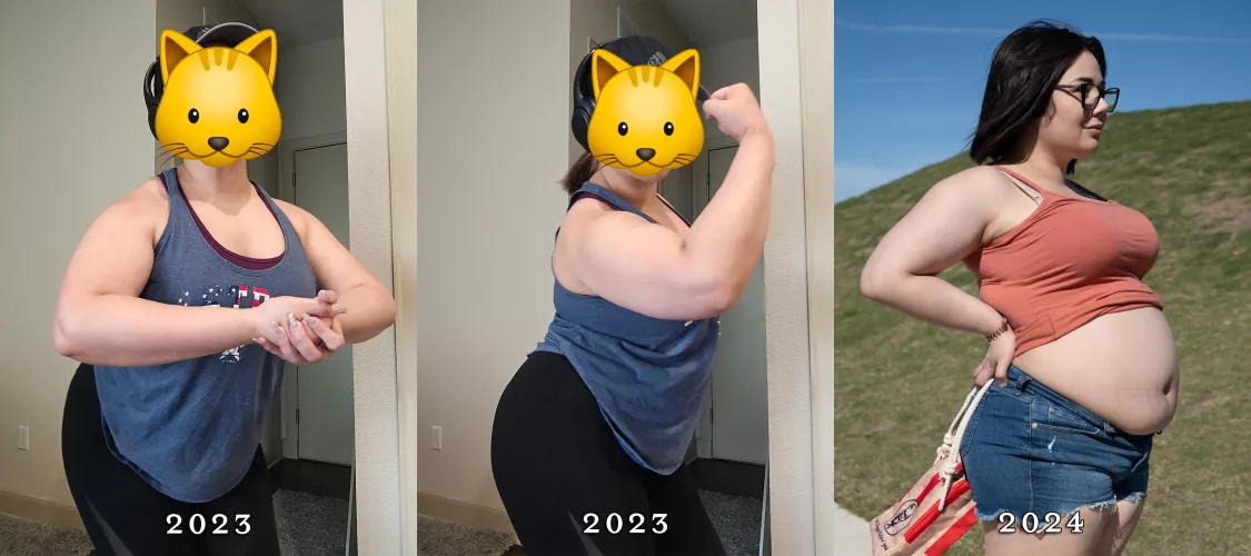 I worked so hard last year to turn my fatness into fitness, only to become a lazy blob all over again. 💪->🍗 by CouchQueenie