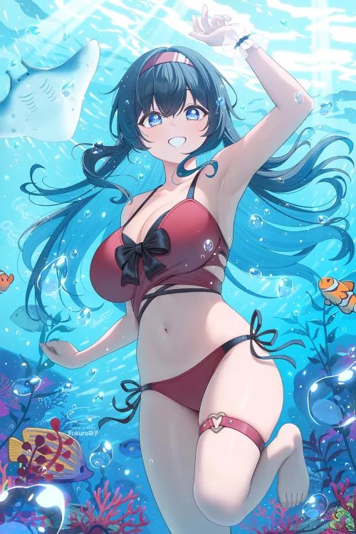 Kayoko underwater [Artist's Original] by xSaviour_N