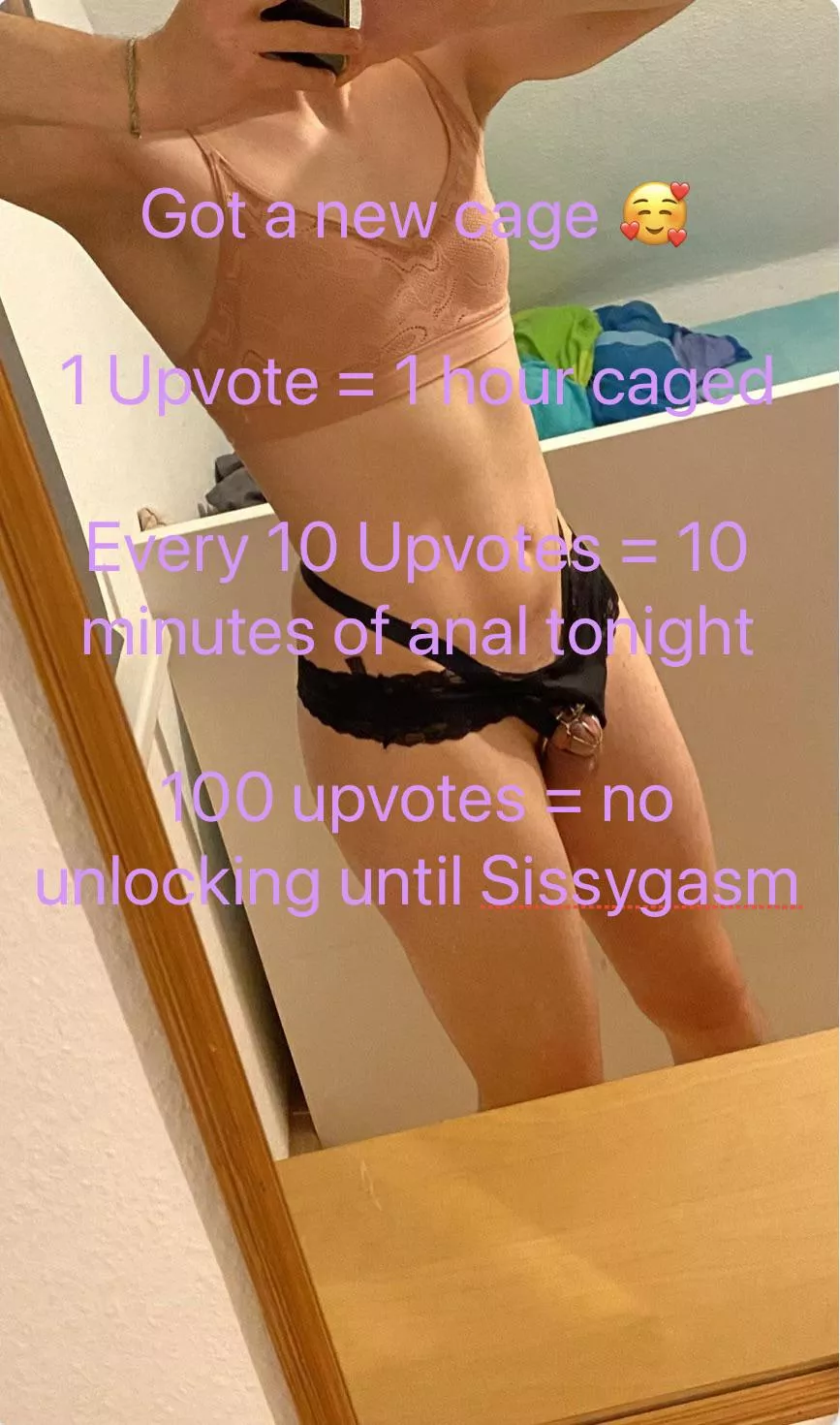 Make me use my new cage please 🥰 posted by Femboy-Liv