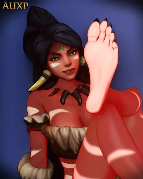 Nidalee (League of Legends) [Artist: AUXP] by ComaOfSouls