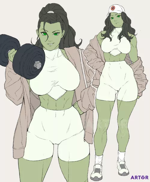 She Hulk At The Gym (Artor ) [Marvel] by CorrupterSea