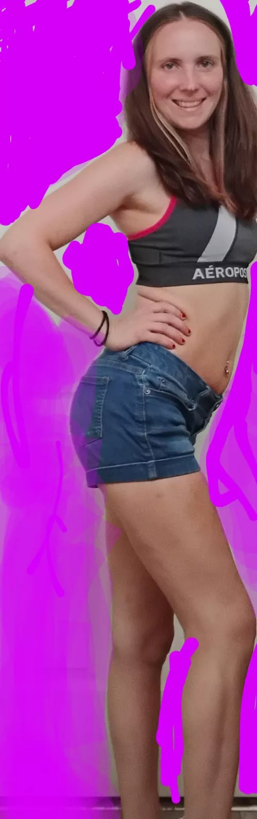 Working out in jean shorts! by Sassylady33