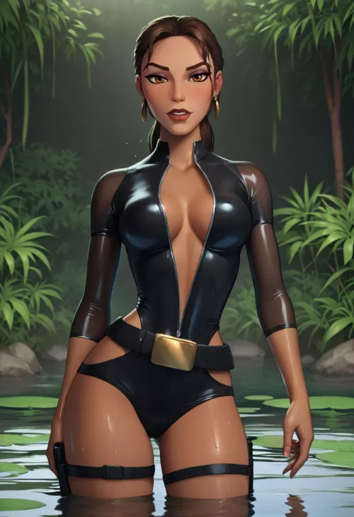Classic Lara in the jungle (ai) by Disastrous-Wasabi744