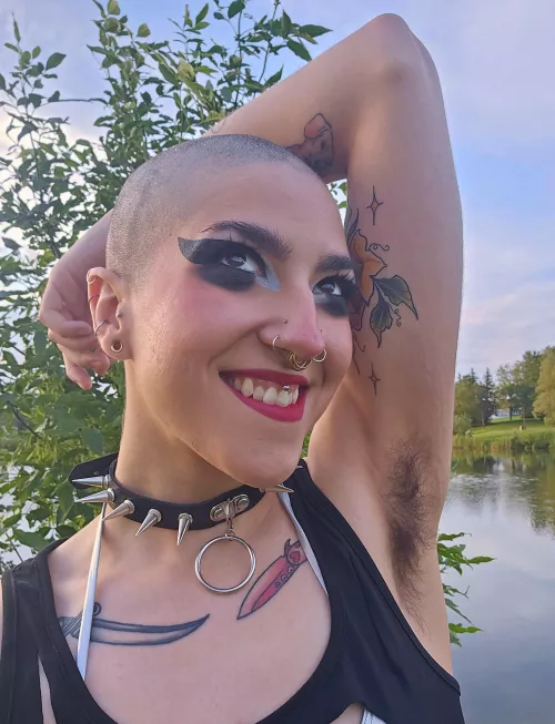 I've finally become the beautiful & bald natural goth girl i've always dreamed of being!  by deathcorediva