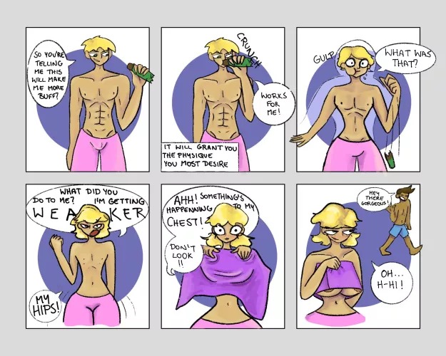 Magical snack (comic by me) (mtf) by witchesathestripclub