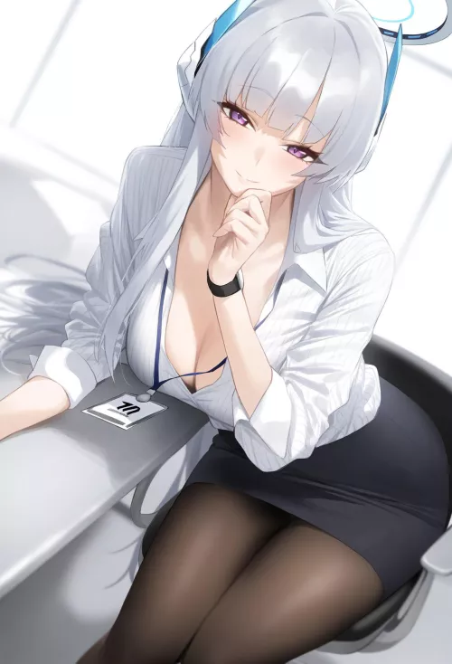 Office Lady Noa [Blue Archive] by CheetahSperm18