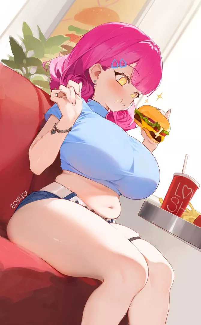 Enjoying Her Juicy Burger [Original] posted by A_MASSIVE_PERVERT