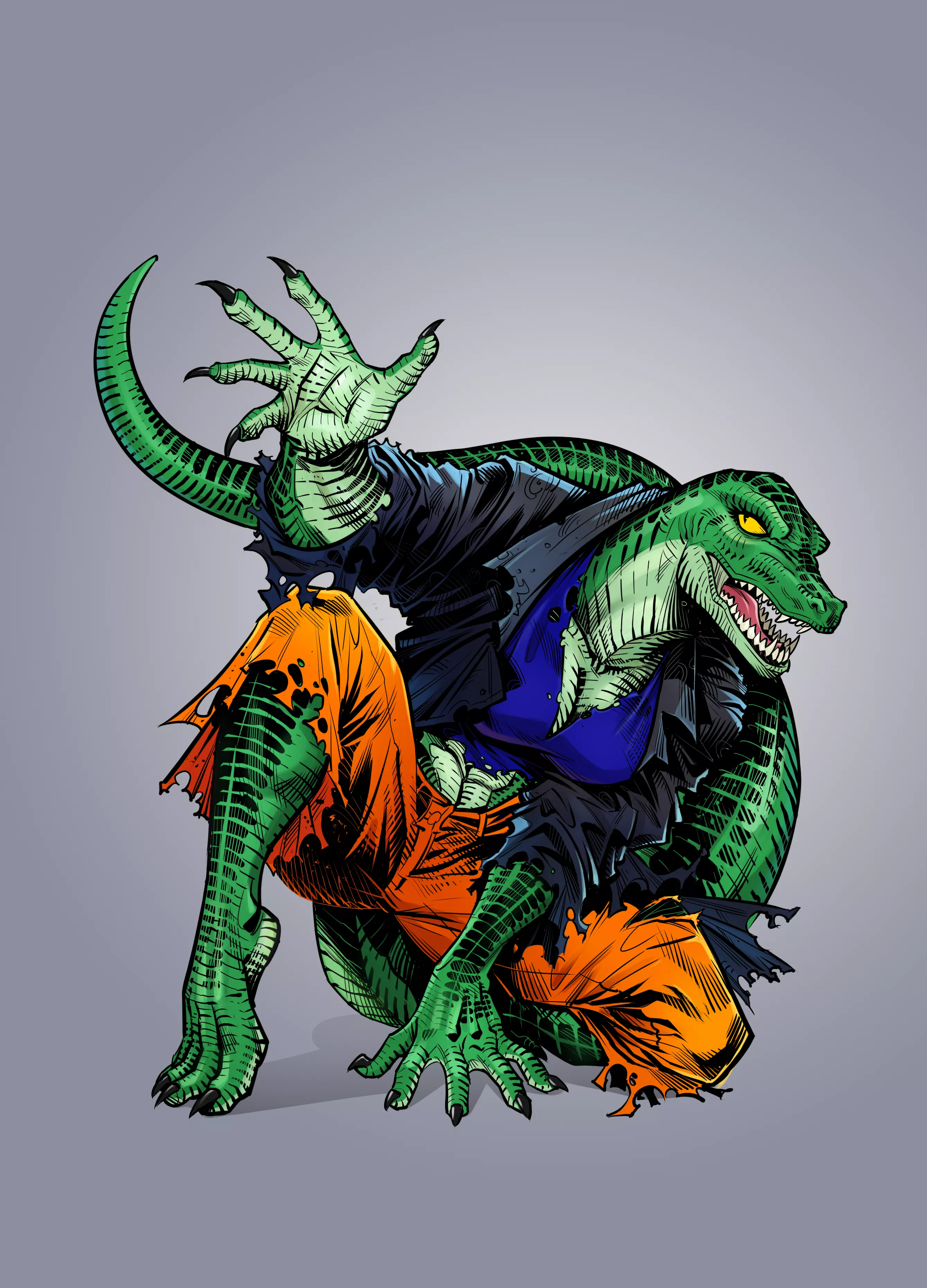 Hi everyone, I want to share with you my fan character - Liza, What do you think about the colors of her clothes ? do they harmonize with her scale color ? posted by ArtCollector02