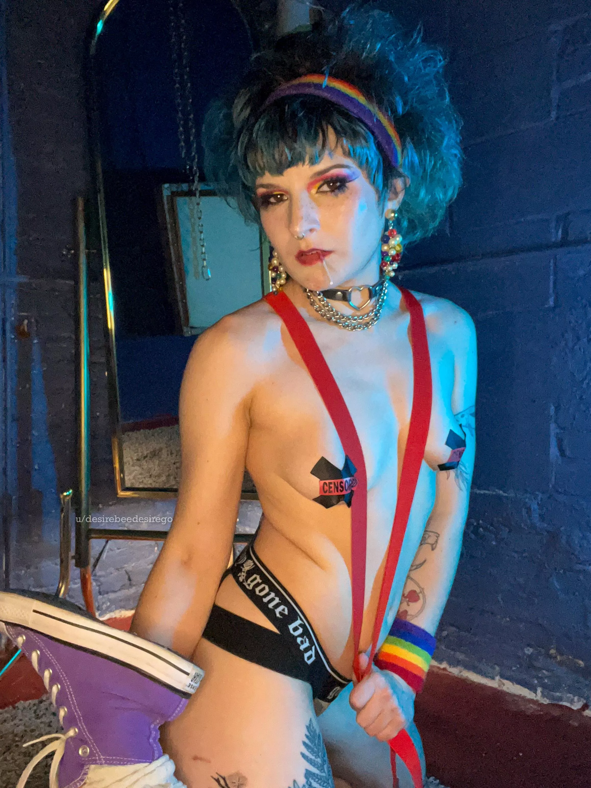 I feel incomplete without my purple chucks  posted by desirebeedesirego