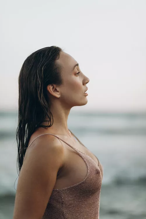 Seductive sideboob with a Mediterranean Sea view by i_am_Luna_Hale