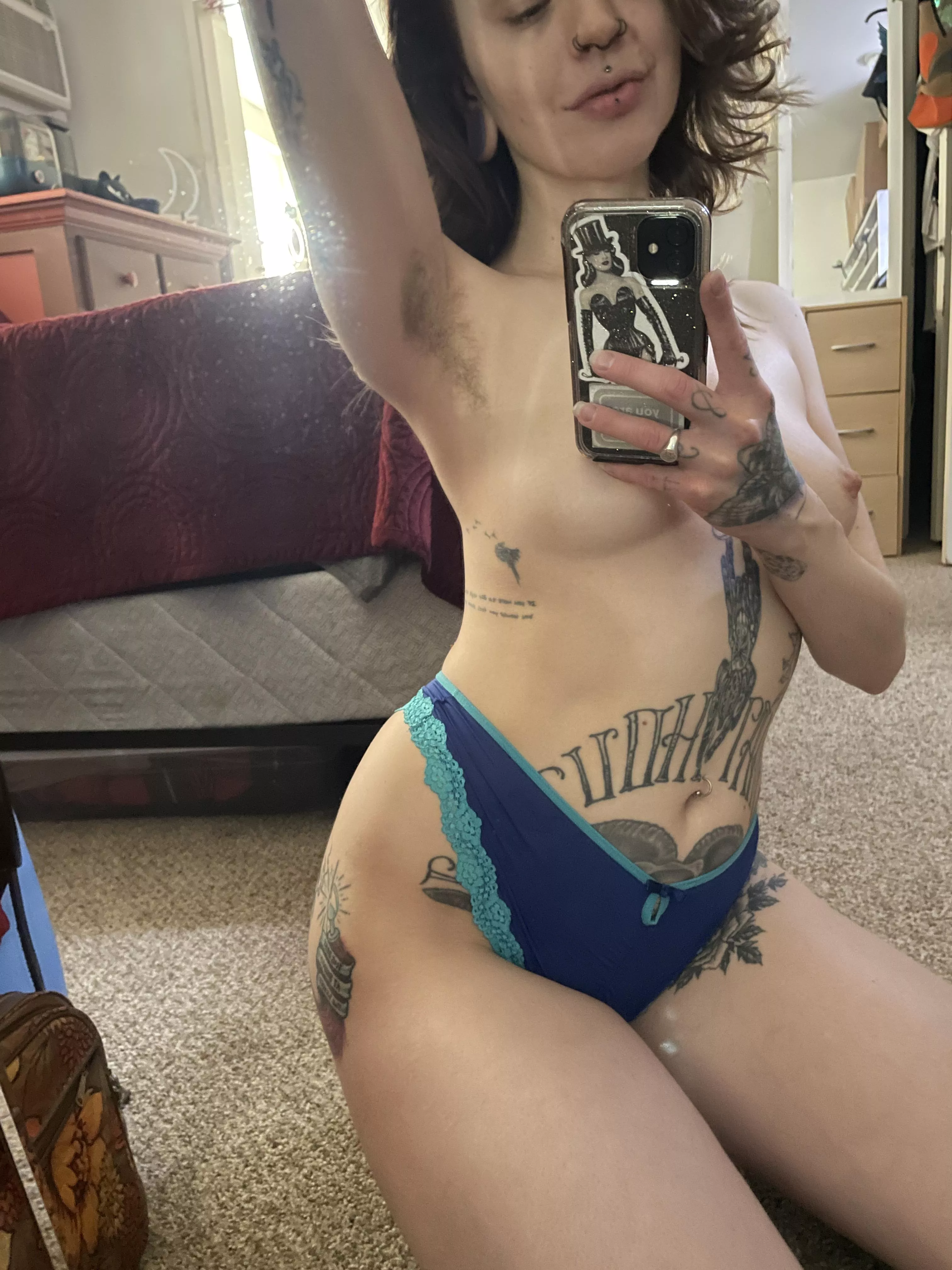 the best views are of fuzzy pits ☺ posted by divinelacey