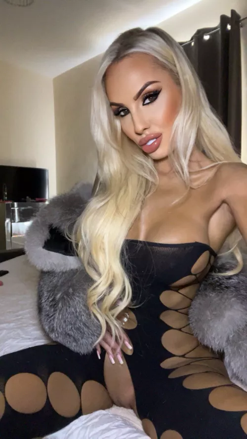 Time to relax and goon your day away for my bimbo fake tits and overfilled lips by Giadmkj