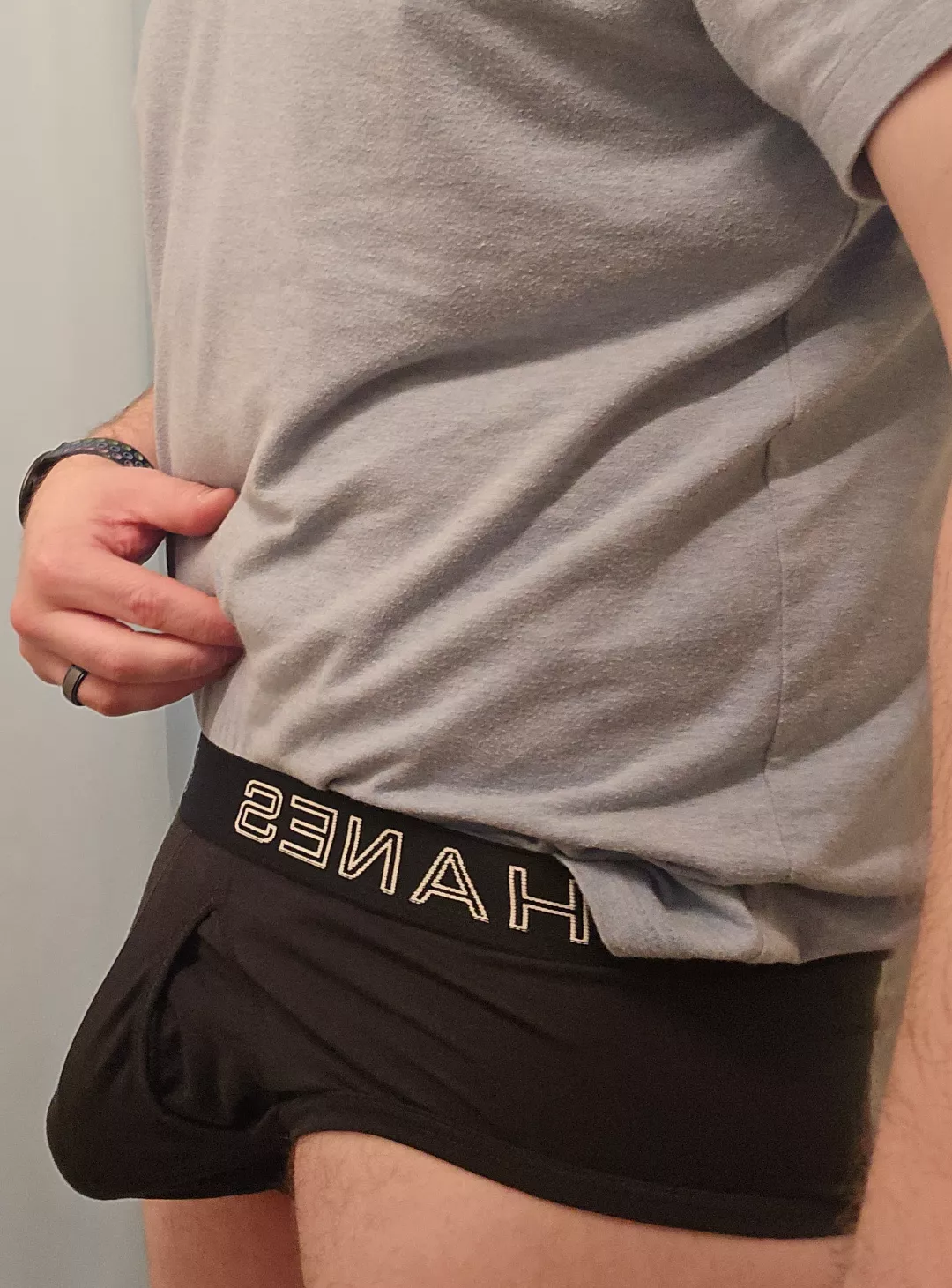 Trying a new style of Hanes briefs. I'd say it suits me. posted by WIDaddyDick
