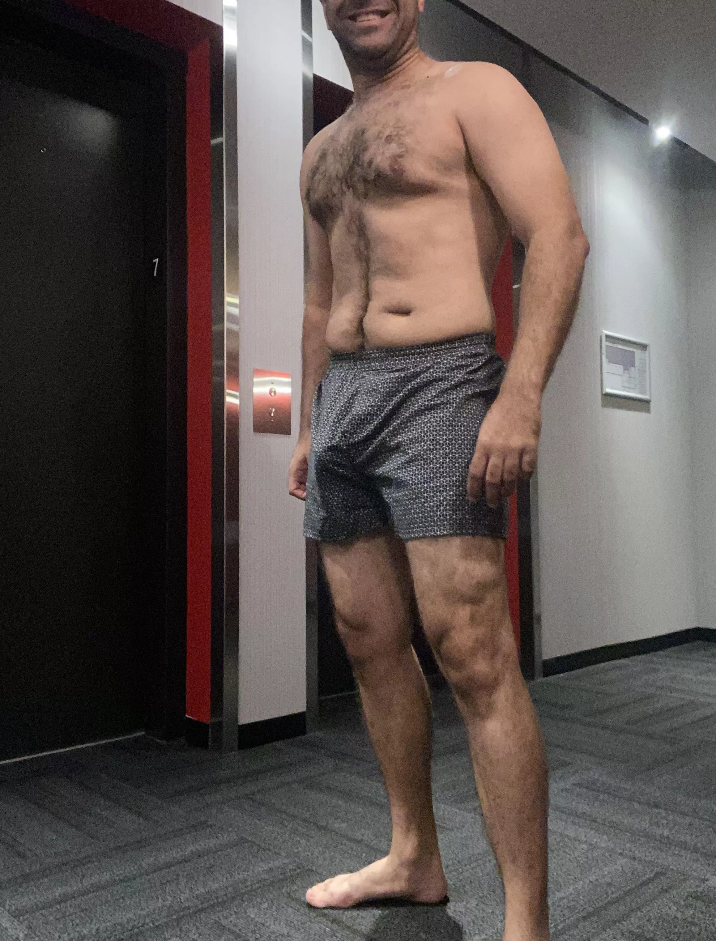 Waiting for the elevator and felt risky;) posted by jocksub36