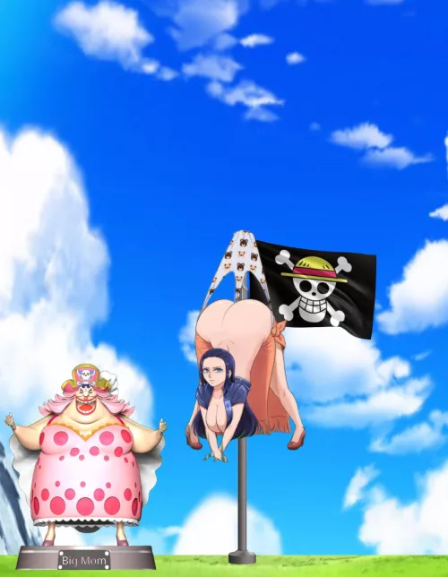 Big mom give Nico Robin flagpole wedgie  by Delicious-Turnip-210