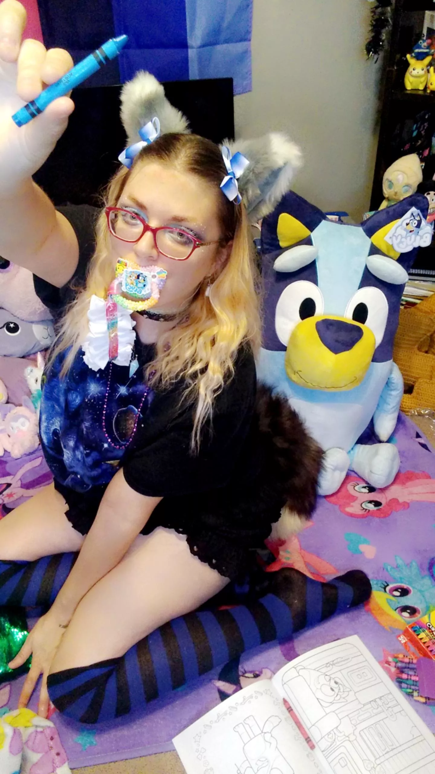 Bluey and me!! 💙 posted by lil_daisypop