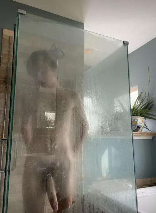 Me 19 ;) in shower by One-Bullfrog66