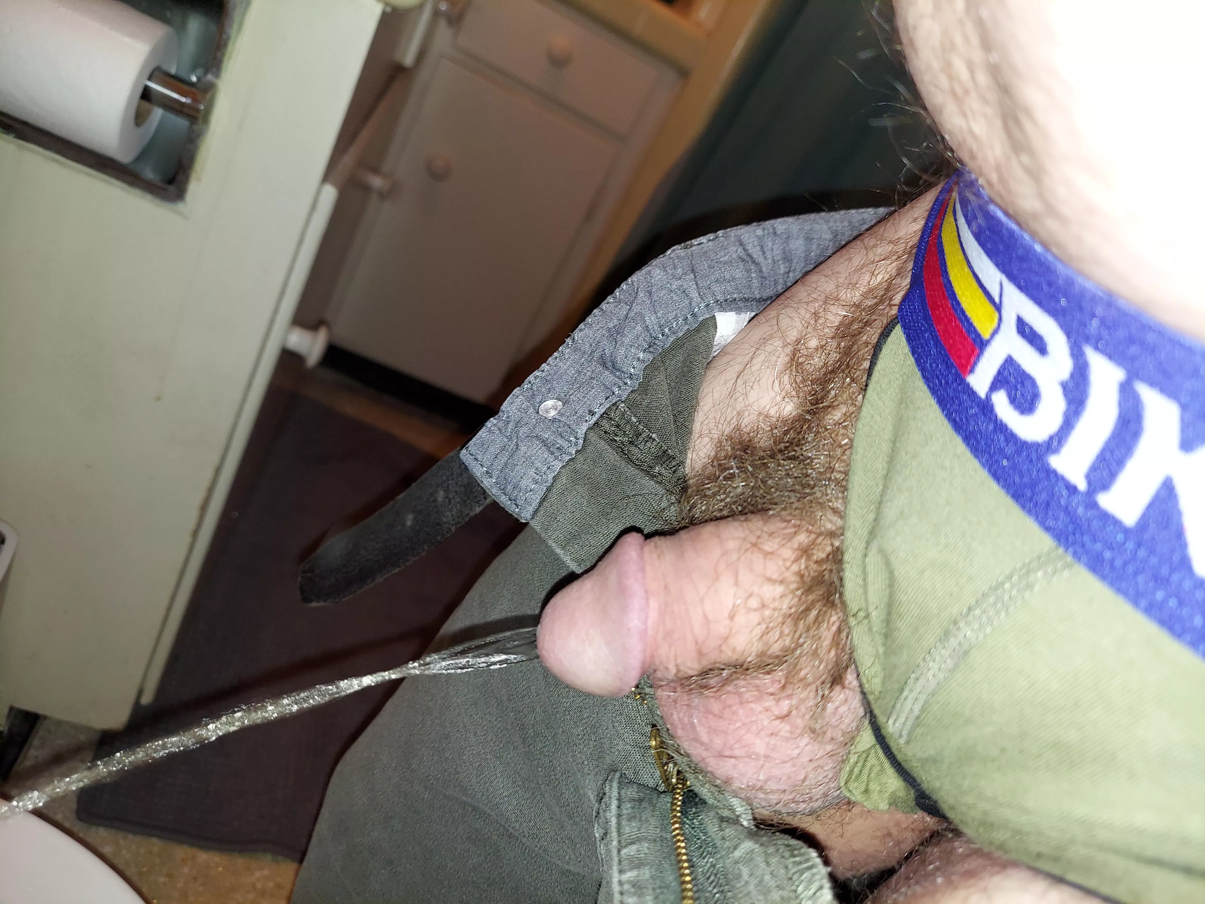 My lil' cock pissing posted by Homo_gone_wild