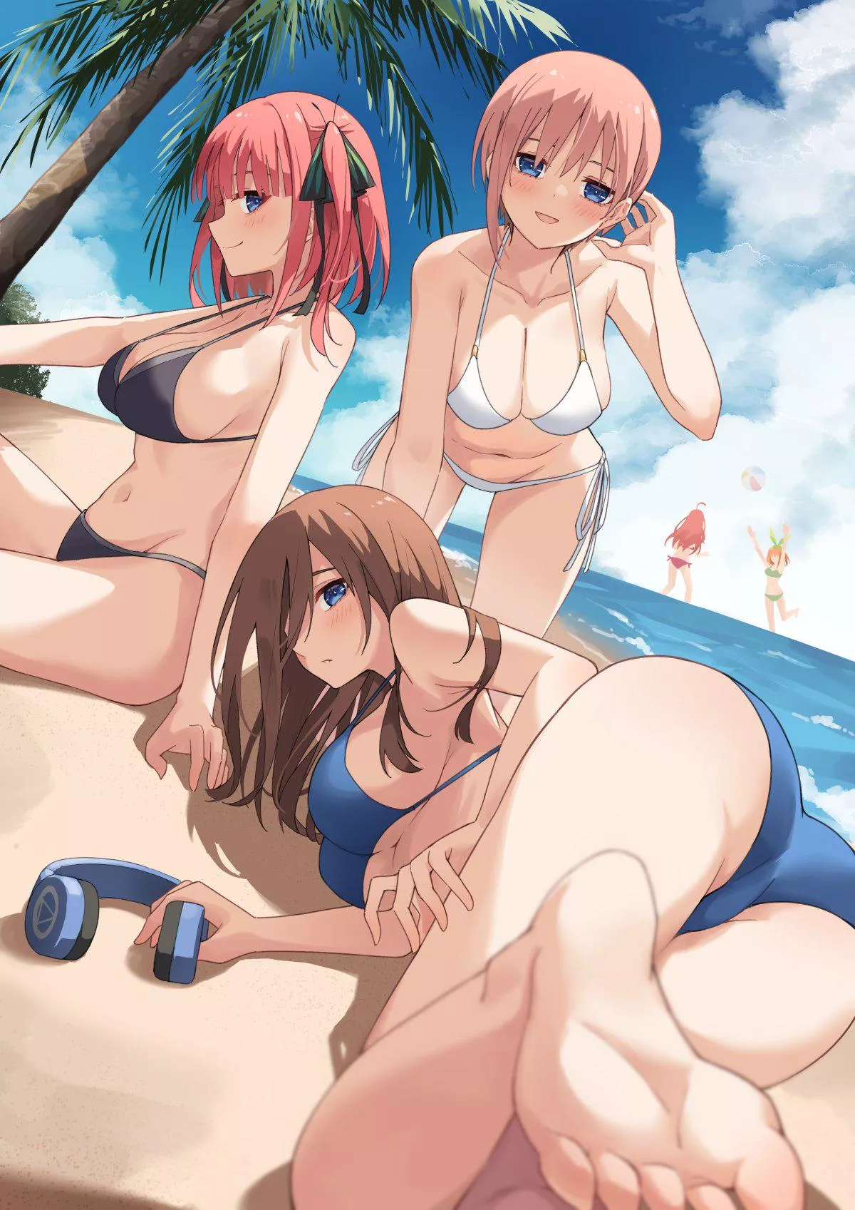 The Sisters Enjoying The Beach Together (Quintessential Quintuplets) posted by Csxc