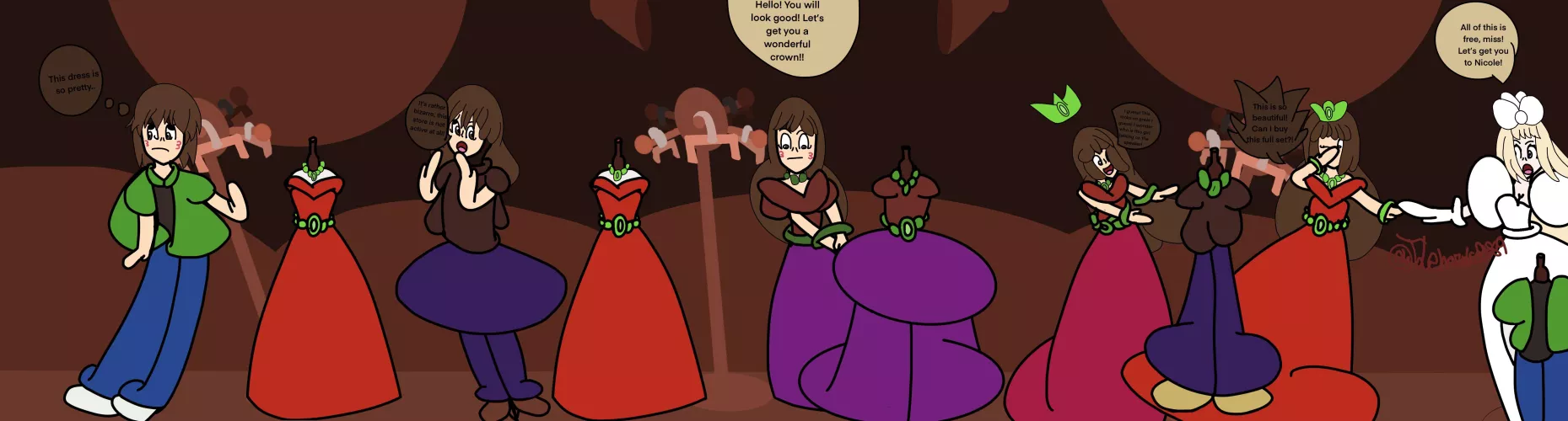 Thomas is rather interested in a dress. by Themlghardcolt