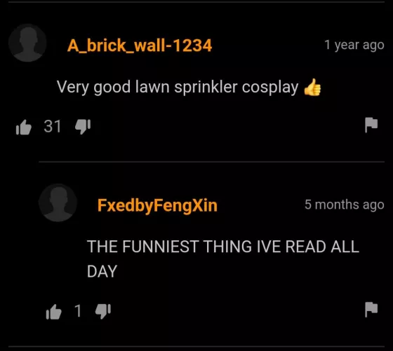 Very good lawn sprinkler cosplay by ladyofthestars_
