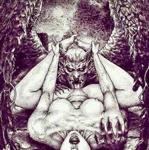 Demon feasting by cthulutx