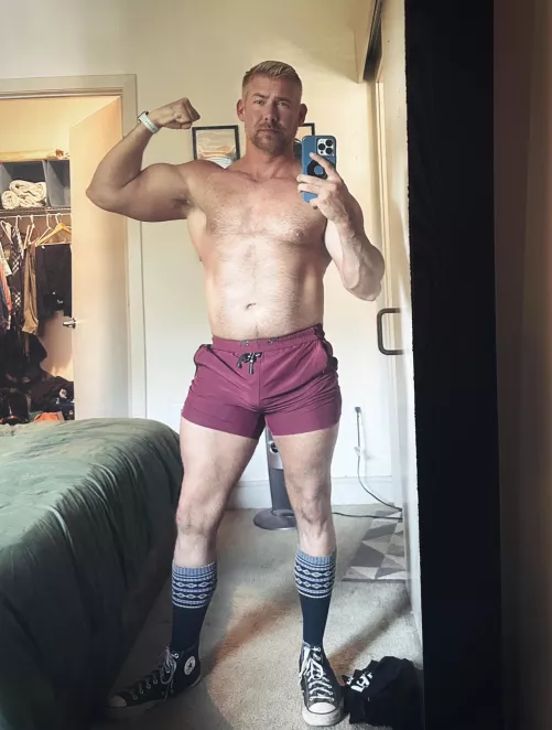 It was a push day, but feeling my bi’s by oriansalem83