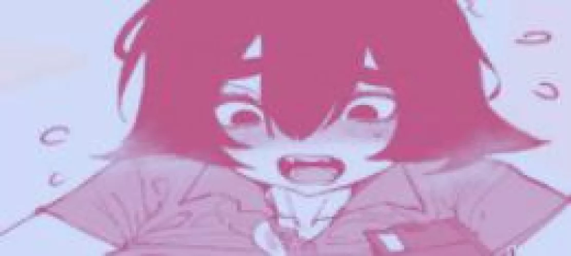 LF Color Source 1girl, looking down, flying sweatdrops, partially clothed, blushing, mouth open, breath  by analt4furryporn