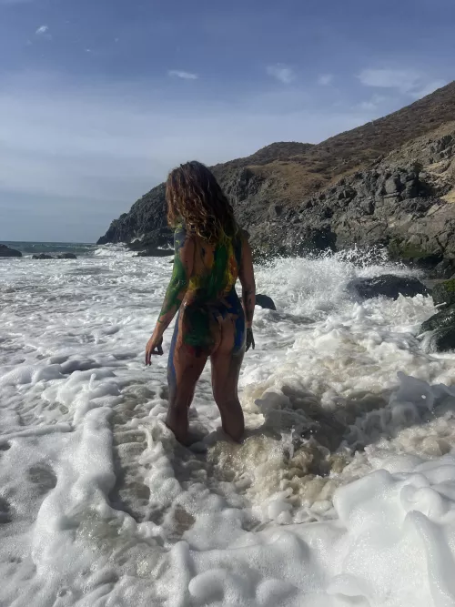 Playing in the ocean by paintwithbabeross