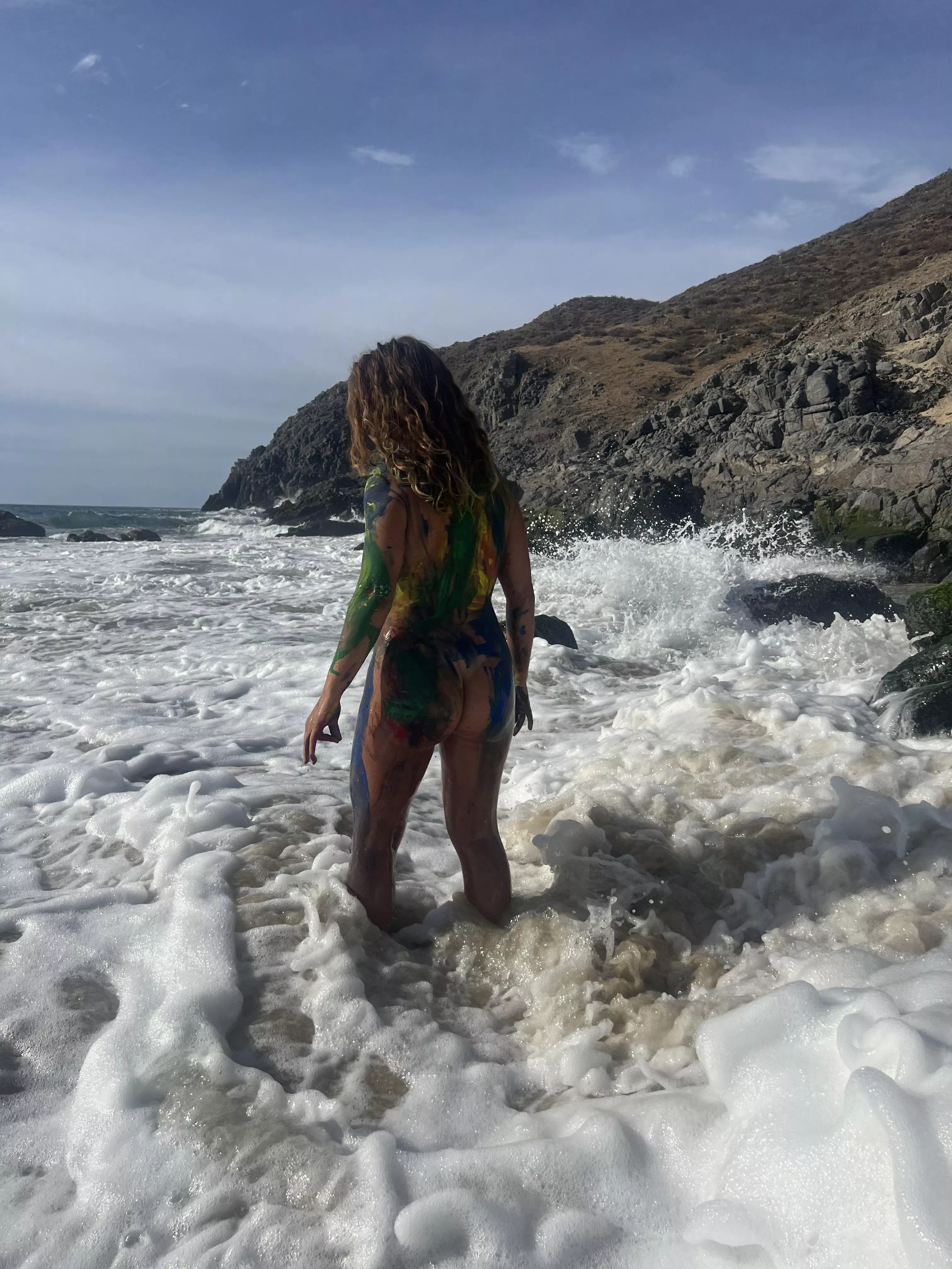 Playing in the ocean posted by paintwithbabeross