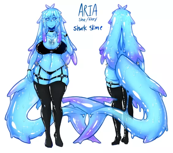 Shark Slime girl, Aria [Novatemi, OC] by Novatemi