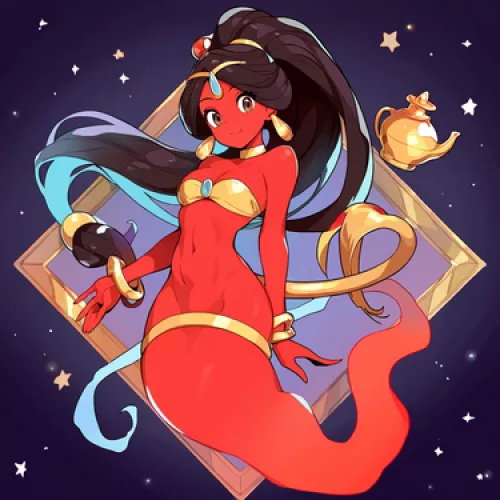 A blue Genie? You'll have much more fun with red. by Yandere-Genie_Opal