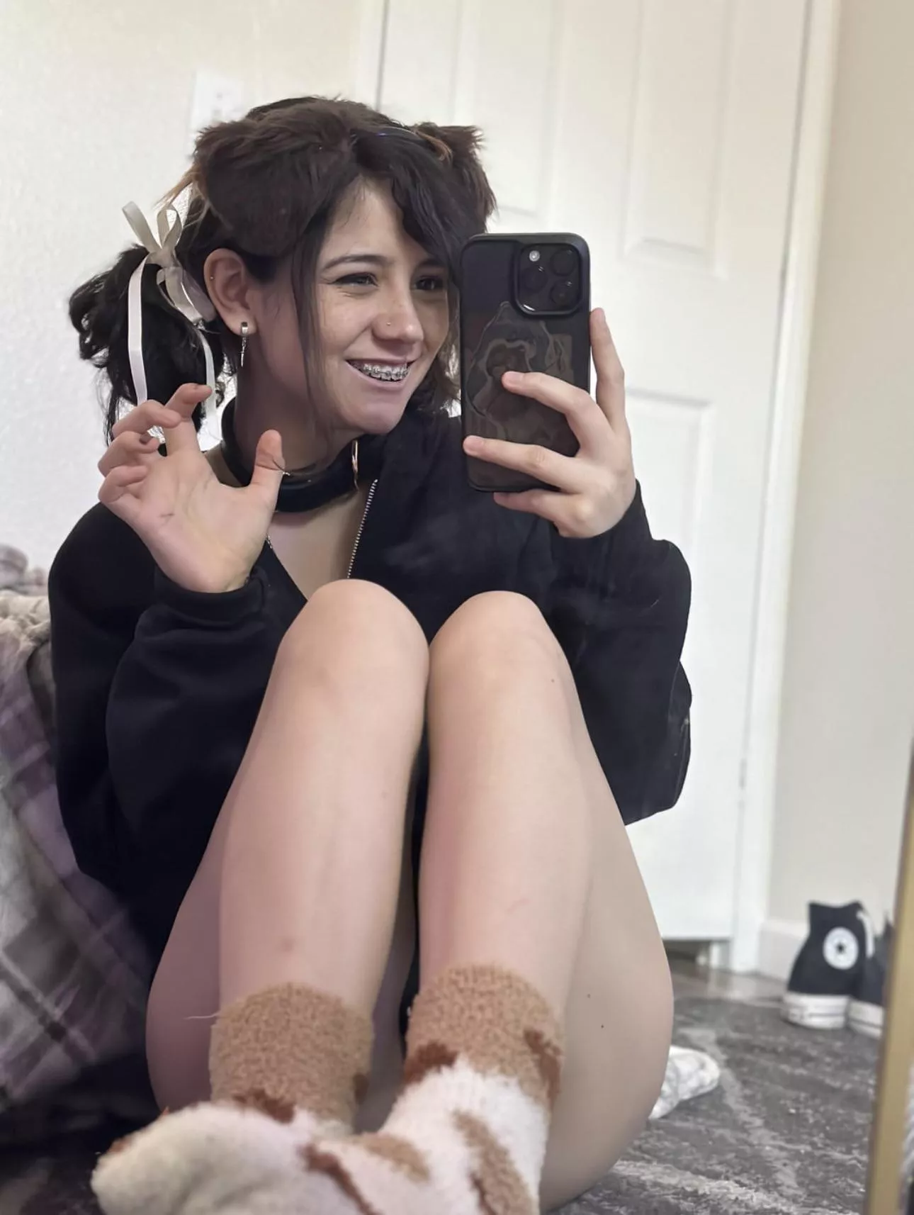 is puppy cute with her braces smile? :3 posted by PupFiggy