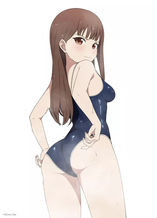 Miko Wearing Her Tight School Swimsuit (Kaguya-Sama Love Is War) by Csxc
