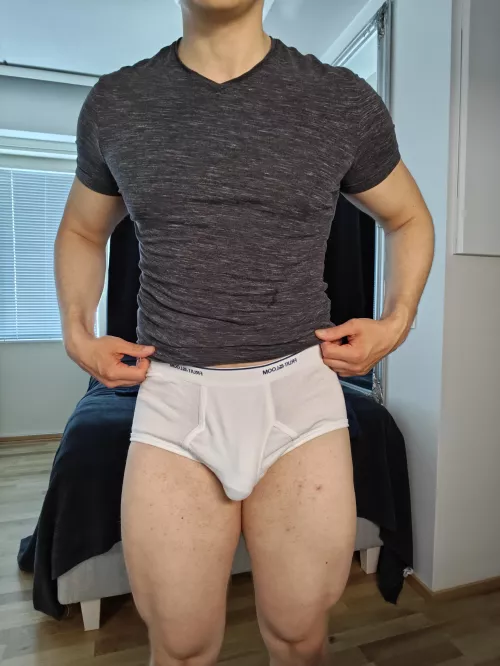 My cock seems to like the brand new tighty whities  by One_Friendship729