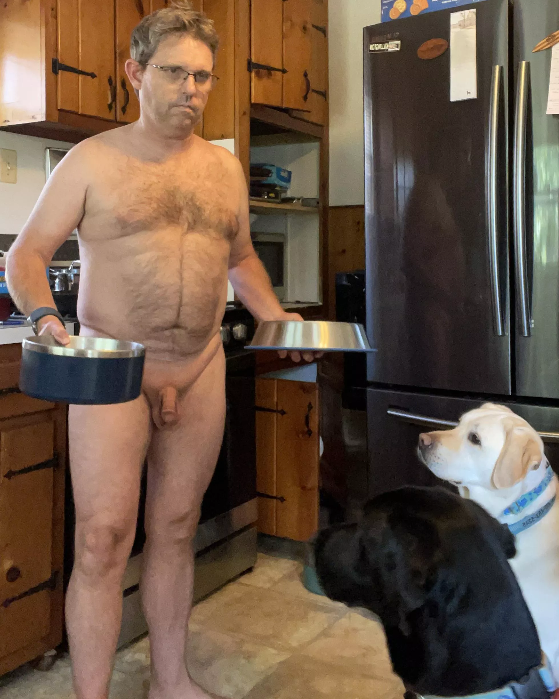Trying to work from home and the dogs wanted to be fed early so I caved. posted by Delicious-Yard1295