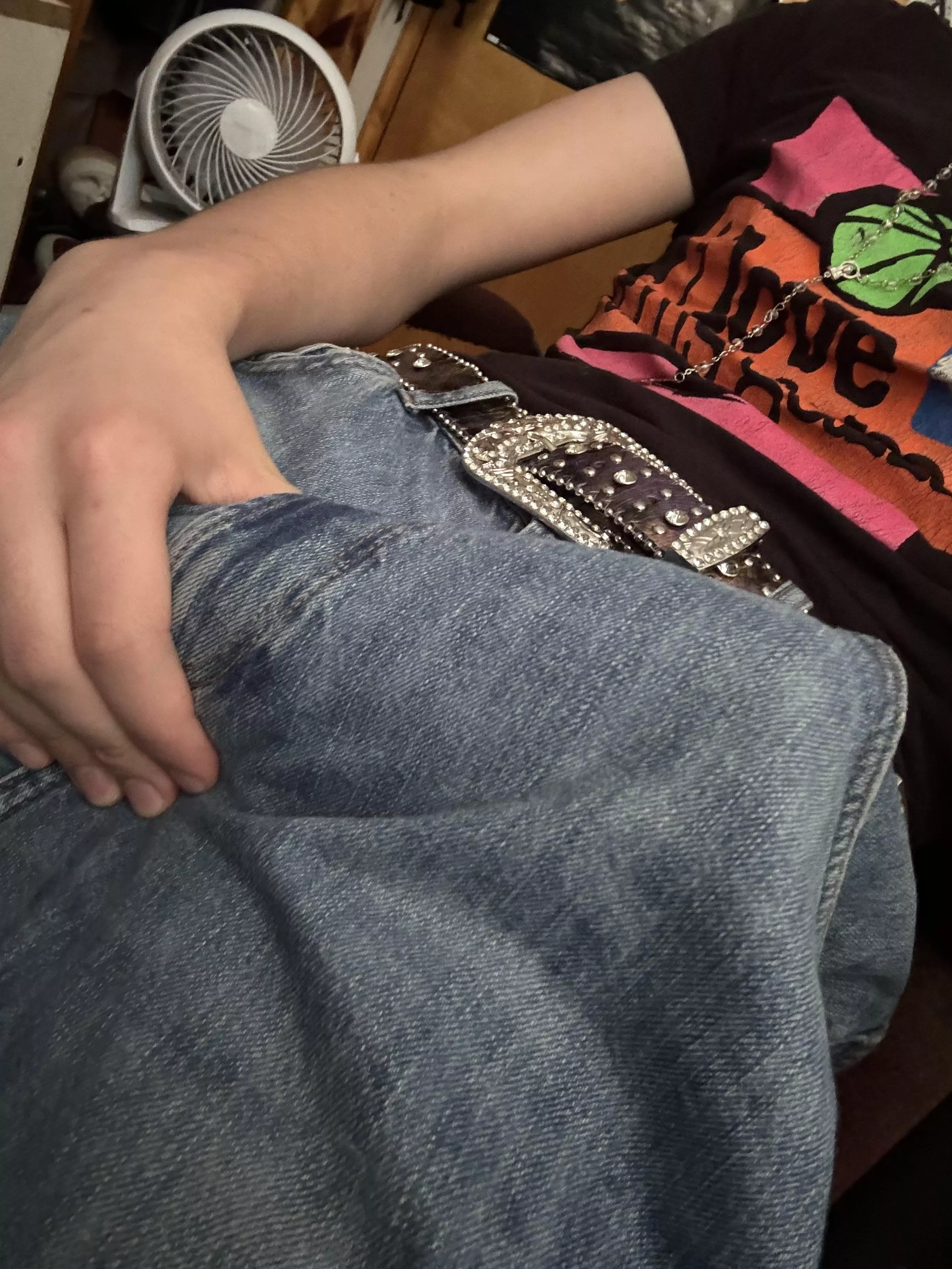 18 year old dick bulging through the jeans  posted by Abject-Algae-1773